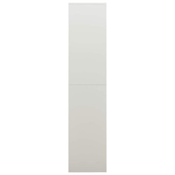 Hellgrauer Stahlschrank 90x40x180cm