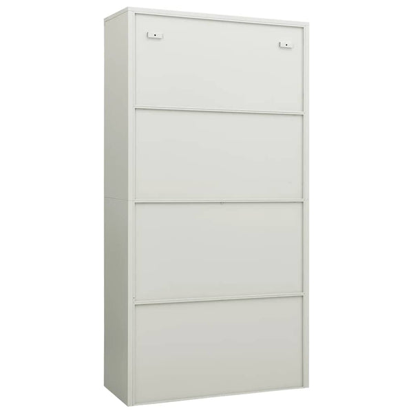 Hellgrauer Stahlschrank 90x40x180cm