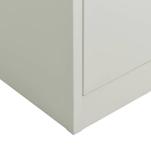 Hellgrauer Stahlschrank 90x40x180cm
