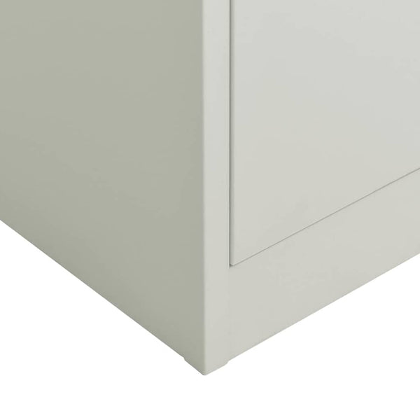 Hellgrauer Stahlschrank 90x40x180cm