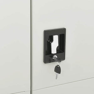 Hellgrauer Stahlschrank 90x40x180cm
