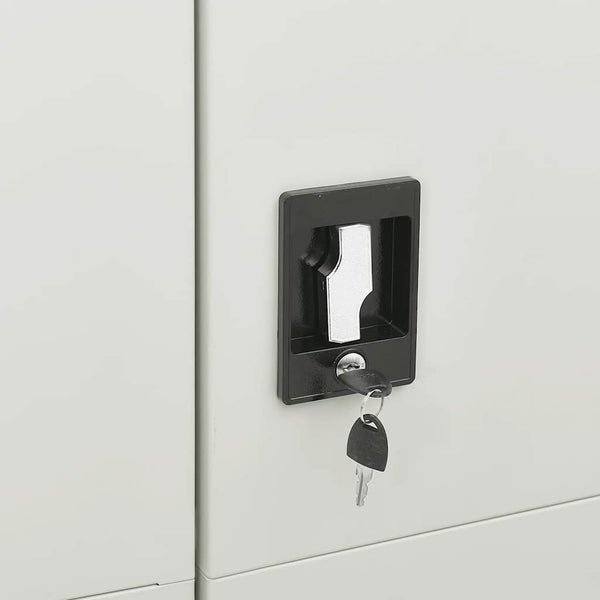 Hellgrauer Stahlschrank 90x40x180cm