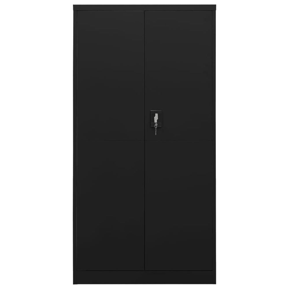 Schwarzer Stahlschrank, 90x40x180 cm
