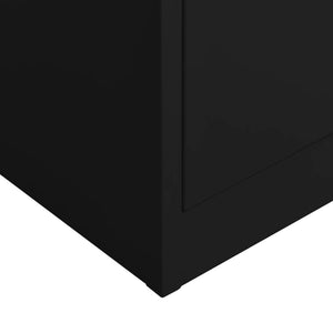 Schwarzer Stahlschrank, 90x40x180 cm