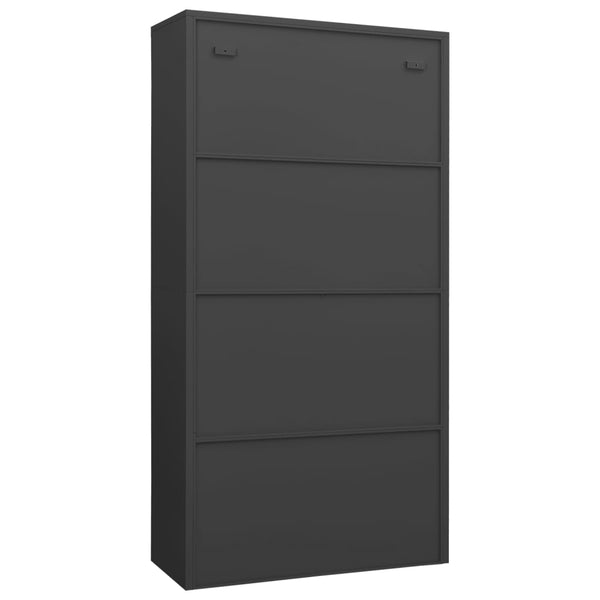 Anthrazit Schließfachschrank 90x40x180 cm