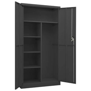 Anthrazit Schließfachschrank 90x40x180 cm