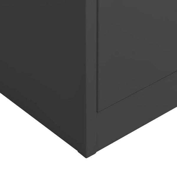 Anthrazit Schließfachschrank 90x40x180 cm