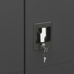 Anthrazit Schließfachschrank 90x40x180 cm