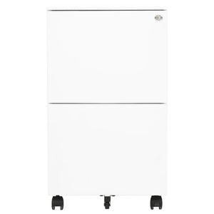 Weißer Aktenschrank mit Rollen