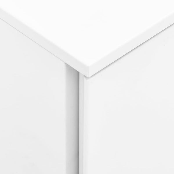 Weißer Aktenschrank mit Rollen