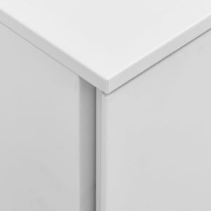 Rollbarer Aktenschrank Hellgrau Stahl 39x45x67cm