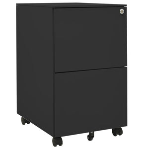Rollbarer Aktenschrank Anthrazit Stahl