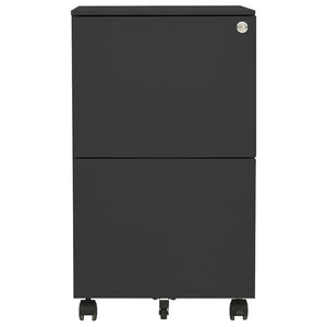 Rollbarer Aktenschrank Anthrazit Stahl