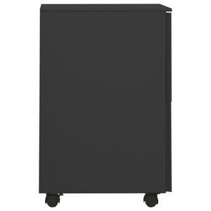 Rollbarer Aktenschrank Anthrazit Stahl