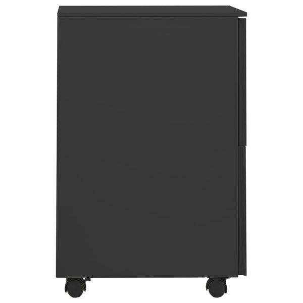 Rollbarer Aktenschrank Anthrazit Stahl