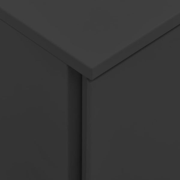 Rollbarer Aktenschrank Anthrazit Stahl