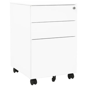 Rollbarer Aktenschrank Weiß, Stahl
