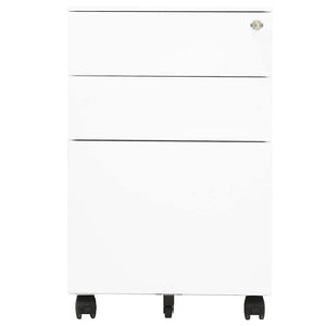 Rollbarer Aktenschrank Weiß, Stahl