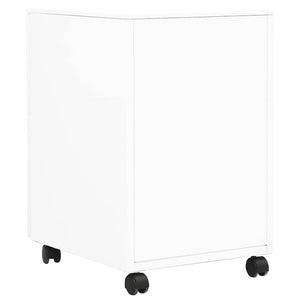 Rollbarer Aktenschrank Weiß, Stahl