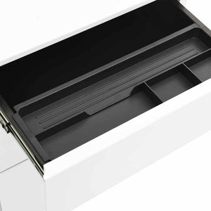 Rollbarer Aktenschrank Weiß, Stahl