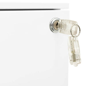 Rollbarer Aktenschrank Weiß, Stahl