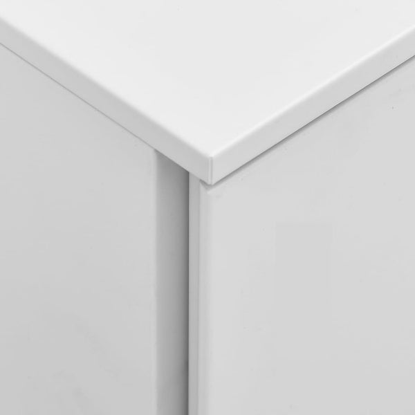 Rollbarer Aktenschrank Hellgrau Stahl