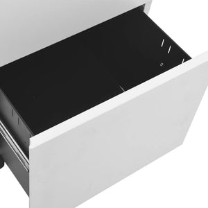 Rollbarer Aktenschrank Hellgrau Stahl
