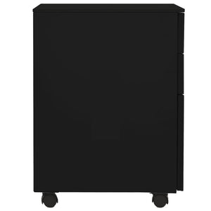Rollbarer Aktenschrank Schwarz Stahl