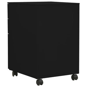 Rollbarer Aktenschrank Schwarz Stahl