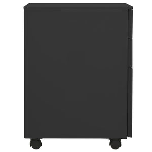 Rollbarer Aktenschrank Anthrazit Stahl