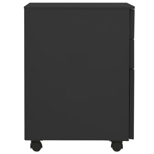 Rollbarer Aktenschrank Anthrazit Stahl