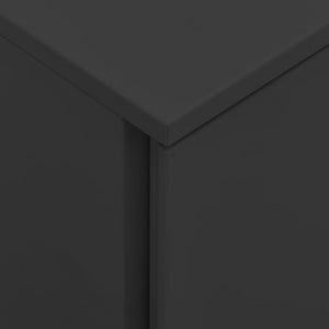 Rollbarer Aktenschrank Anthrazit Stahl