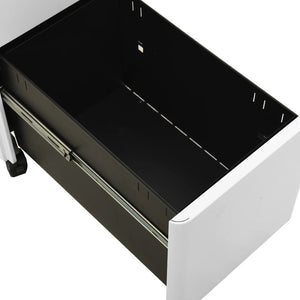 Rollbarer Aktenschrank Hellgrau Stahl