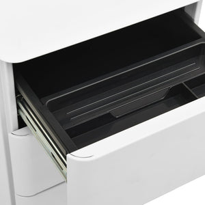 Rollbarer Aktenschrank Hellgrau Stahl