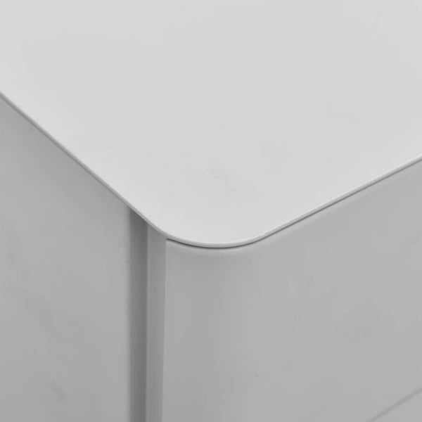 Rollbarer Aktenschrank Hellgrau Stahl