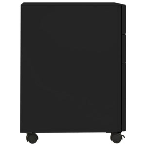 Rollbarer Aktenschrank Schwarz, 30x45x59 cm