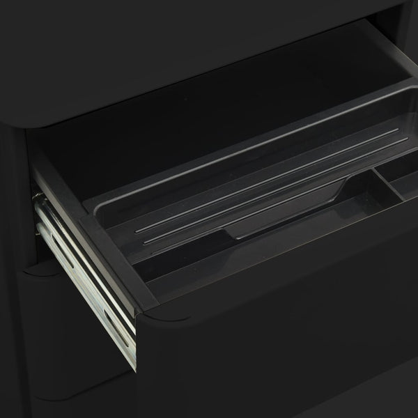 Rollbarer Aktenschrank Schwarz, 30x45x59 cm