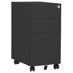 Rollbarer Aktenschrank Anthrazit Stahl