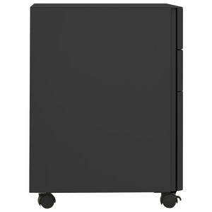 Rollbarer Aktenschrank Anthrazit Stahl