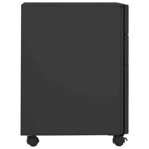 Rollbarer Aktenschrank Anthrazit Stahl