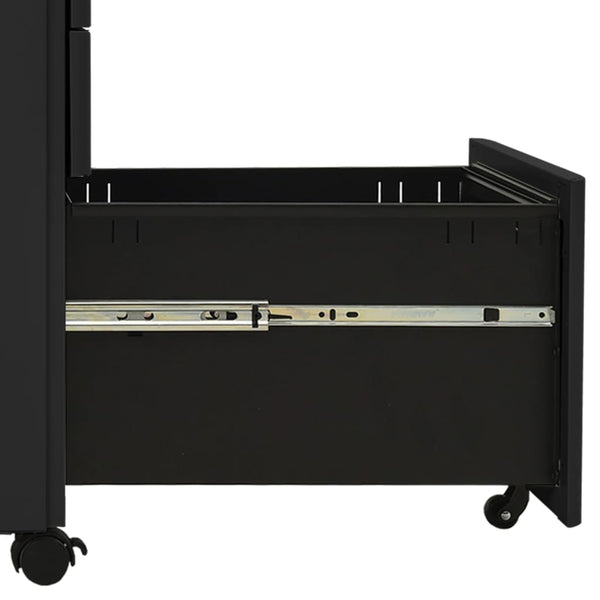 Rollbarer Aktenschrank Anthrazit Stahl