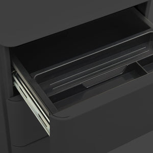 Rollbarer Aktenschrank Anthrazit Stahl