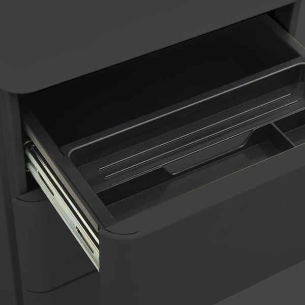 Rollbarer Aktenschrank Anthrazit Stahl