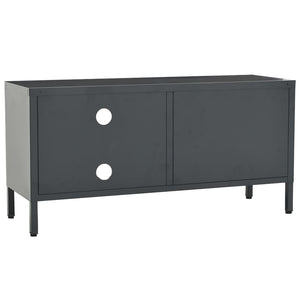 Anthrazit TV-Schrank 90 cm Stahl/Glas