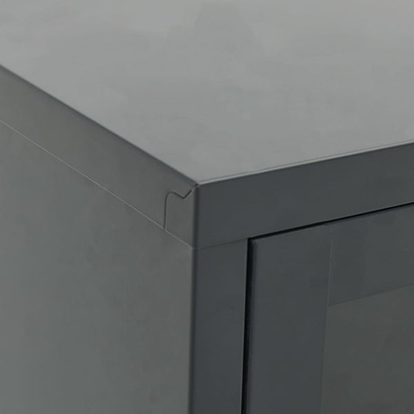 Anthrazit TV-Schrank 90 cm Stahl/Glas