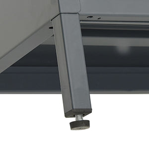 Anthrazit TV-Schrank 90 cm Stahl/Glas