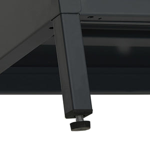 Schwarzer TV-Schrank 105 cm Stahl/Glas