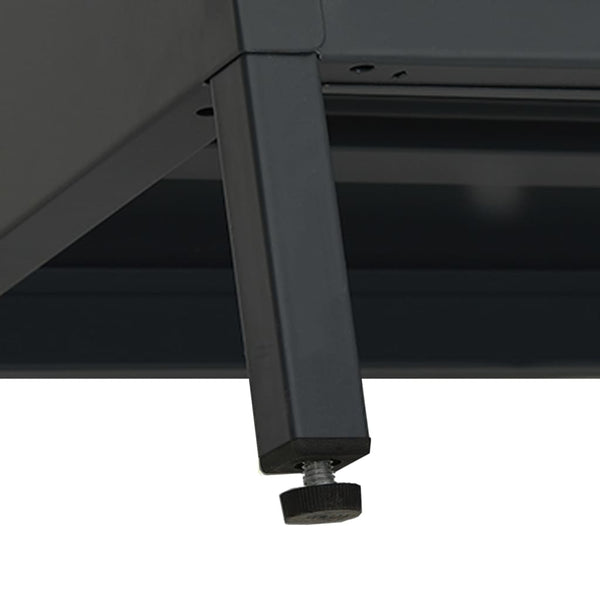 Schwarzer TV-Schrank 105 cm Stahl/Glas