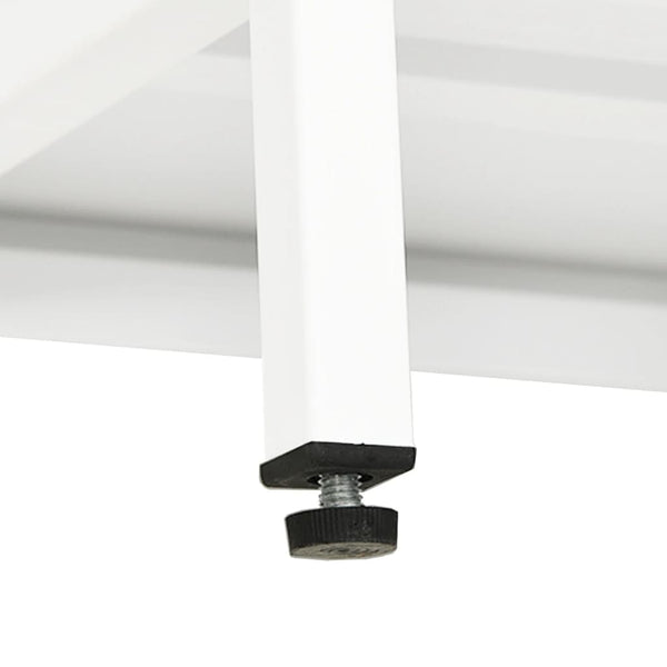 Weißer TV-Schrank Stahl/Glas 105 cm