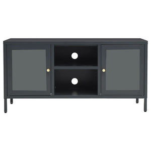 Anthrazit TV-Schrank 105 cm Stahl/Glas